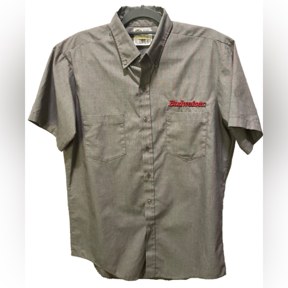 Mens Riverside Budweiser Employee Button Down Short Sleeve Shirt Mens 16.5